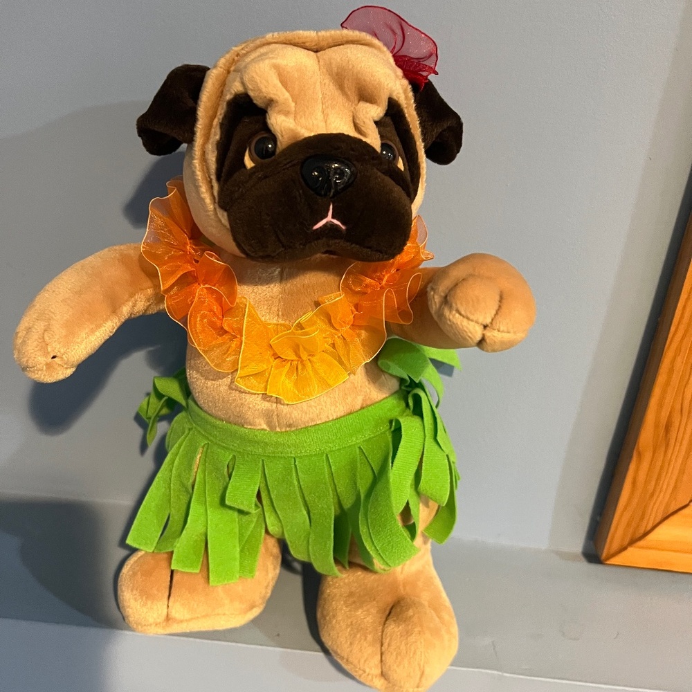 Plush Hawaiian dog